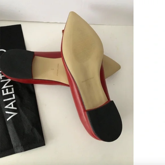 VALENTINO BY MARIO VALENTINO Flora Logo Buckle Pointed Toe Flat - Picture 5 of 11